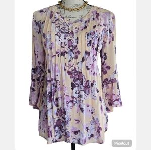 J Jill Floral Blouse.